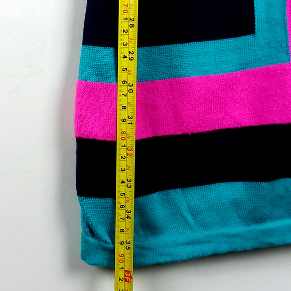 Lilly Pulitzer Isabella Sweater Dress Size XS Colorblock Pink Navy Knee Length - Picture 10 of 10
